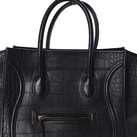 celine croco bag|CELINE Crocodile Embossed Calfskin Medium Phantom .